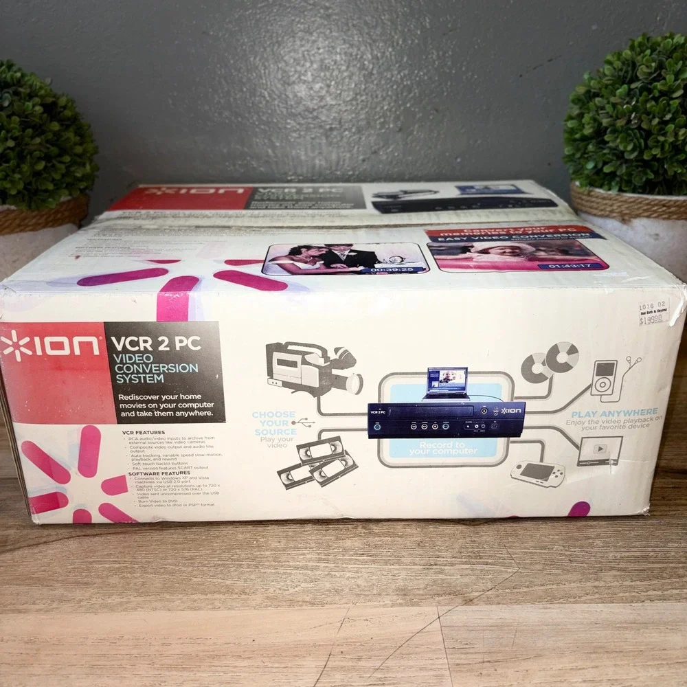 ION VCR 2 PC Video Conversion System VHS to Digital USB Media Converter NEW